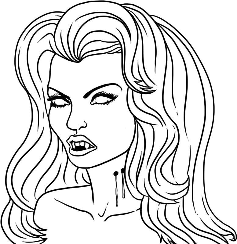 Anime Vampire Girl Coloring Pages images